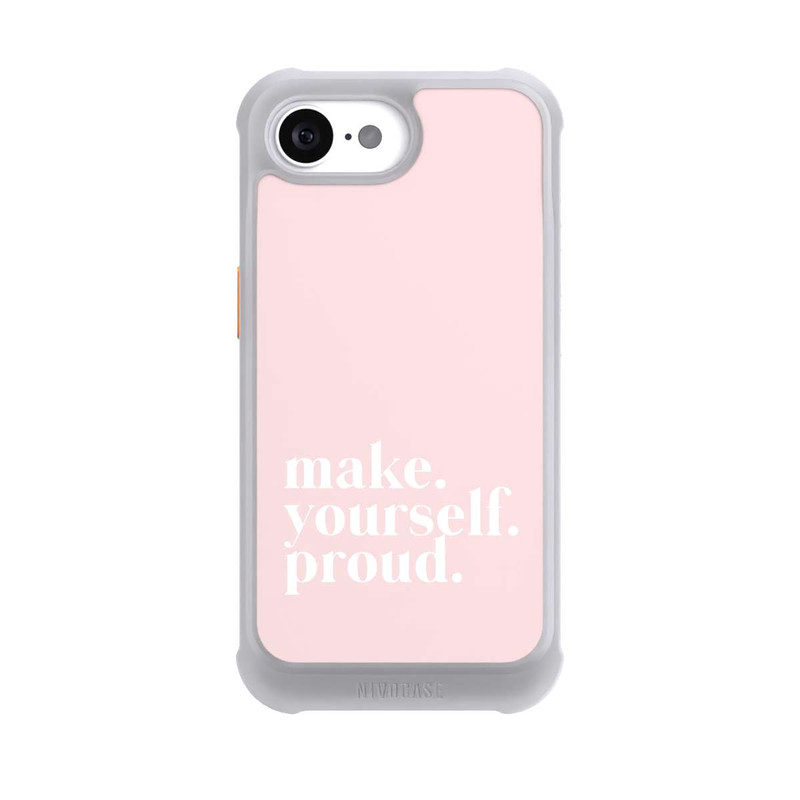 iPhone 16e NIVOmax Make Yourself Proud Zitat - Altrosa