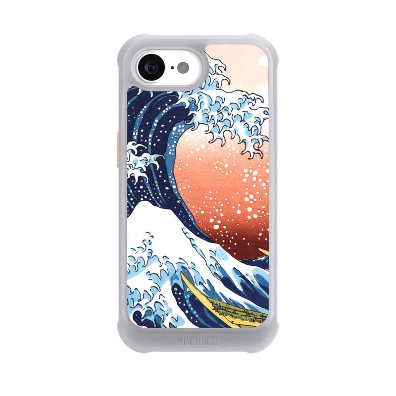 iPhone 16e NIVOmax La Grande Vague de Kanagawa Rouge