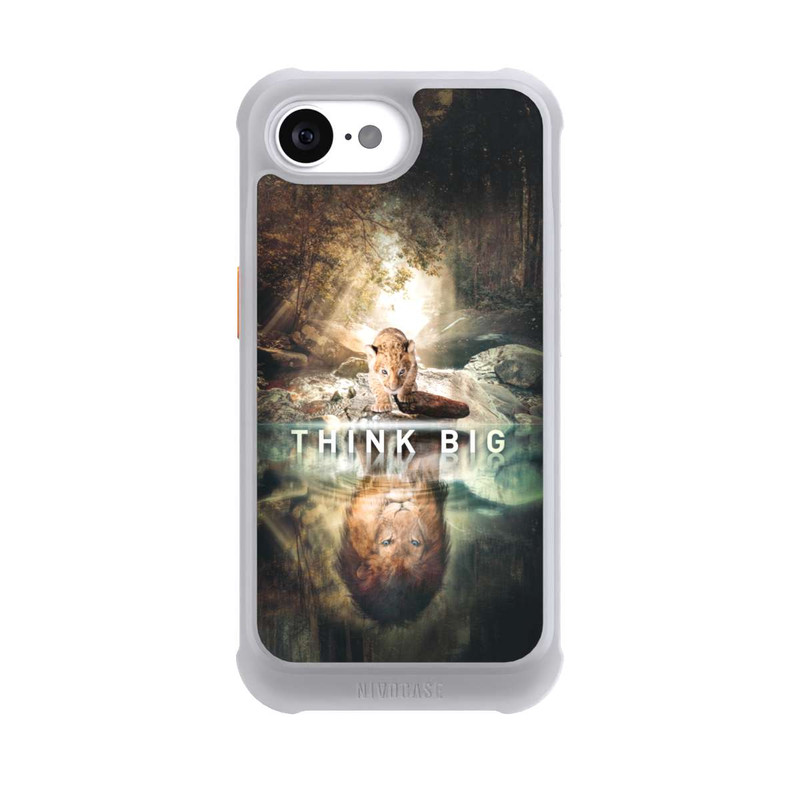 iPhone 16e NIVOmax Think Big Le lion