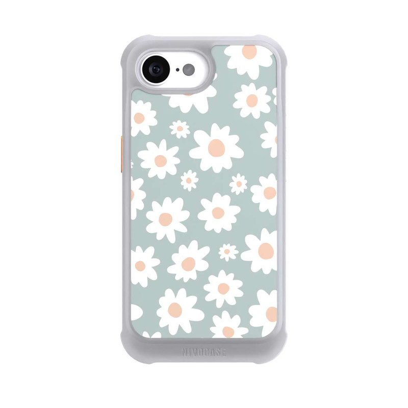 iPhone 16e NIVOmax Daisy Flower Seamless Pattern Green