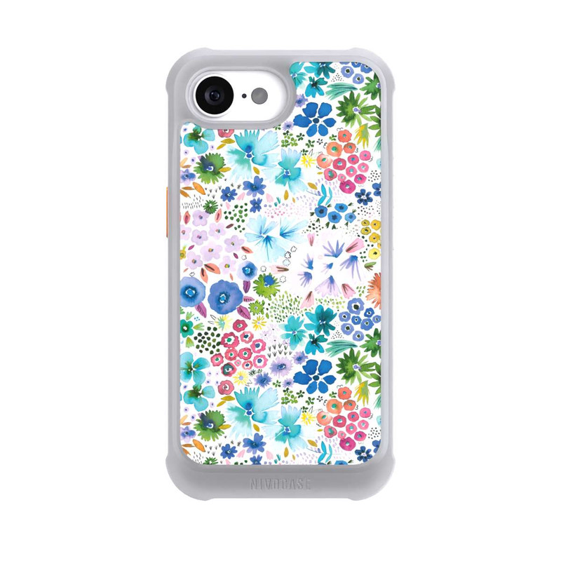 iPhone 16e NIVOmax Kunstvolle kleine Frühlingsblumen blau