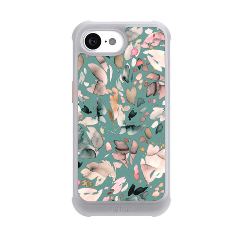 Apple iPhone 16e NIVOmax Fleurs abstraites, pétales vert