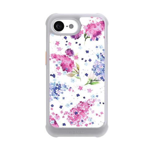 Apple iPhone 16e NIVOmax Hortensias Floraux Lilas Rose