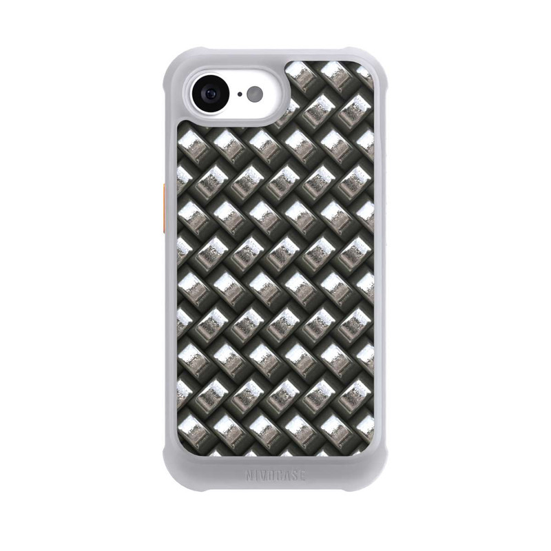 iPhone 16e NIVOmax Glamour Silver Metal