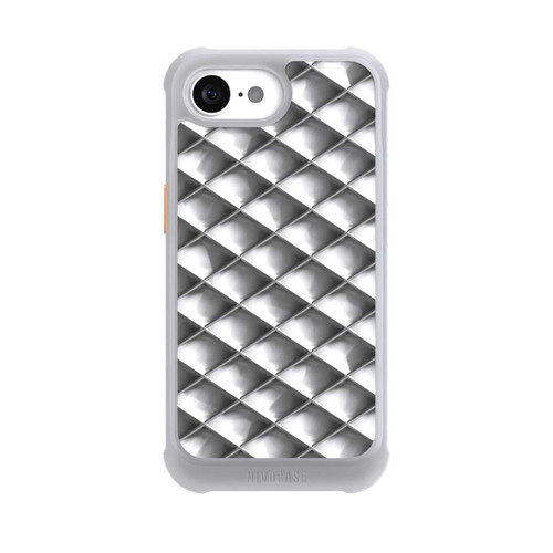 Apple iPhone 16e NIVOmax Glamour Silver Squares