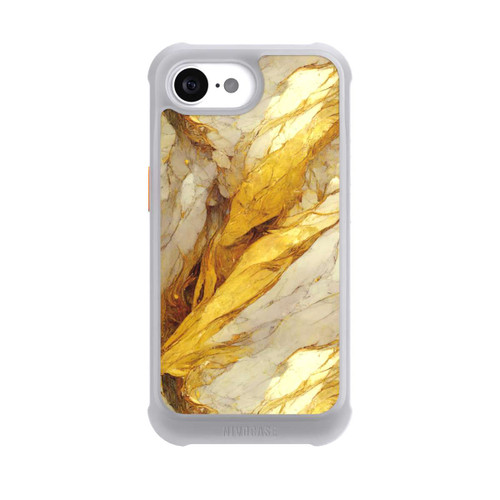 Apple iPhone 16e NIVOmax Weiße Marmor-Golddruckschichten
