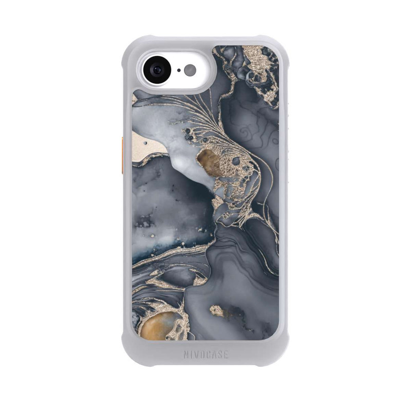 iPhone 16e NIVOmax Alcohol Ink Gold Grey with AI