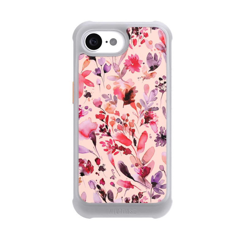 iPhone 16e NIVOmax Künstlerische Blumen Viva Magenta