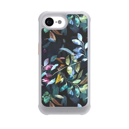Apple iPhone 16e NIVOmax Mystische Aquarellblätter schwarz
