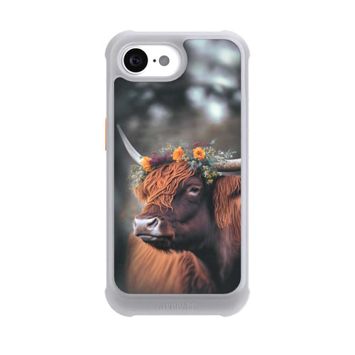 Apple iPhone 16e NIVOmax Highland Cow With Flowers with AI