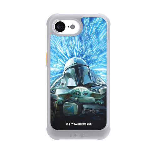 Apple iPhone 16e NIVOmax Grogu und Mando fliegen blau