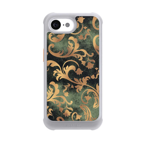 Apple iPhone 16e NIVOmax Damask Wallpaper Dark Green