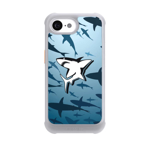 Apple iPhone 16e NIVOmax Haie Muster Blau