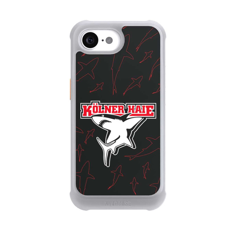 iPhone 16e NIVOmax Haie Muster Rot
