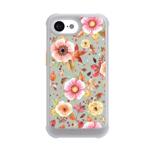 Apple iPhone 16e NIVOmax Fleurs d'automne Vert tendre