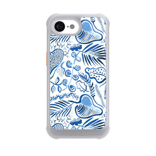 Apple iPhone 16e NIVOmax Tropical Forest Leaves Blue