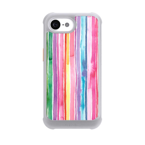 Apple iPhone 16e NIVOmax Camouflage Rayures arc-en-ciel