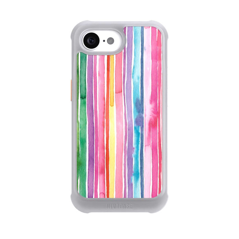 iPhone 16e NIVOmax Camouflage Regenbogenstreifen