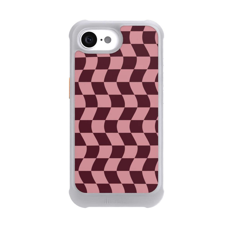 iPhone 16e NIVOmax Damier rouge-rose
