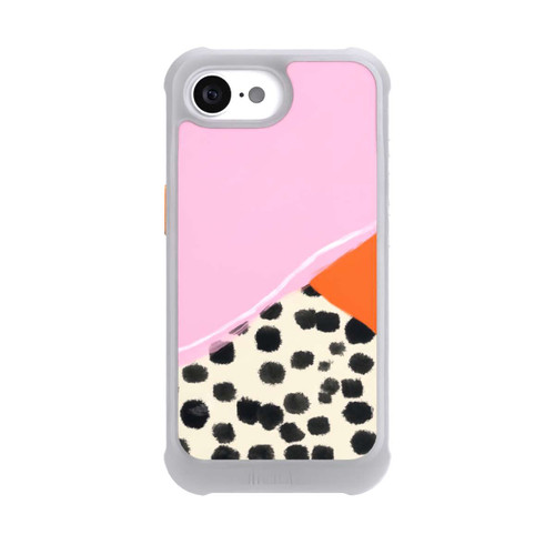 Apple iPhone 16e NIVOmax Pink and Orange Modern Art with Dots
