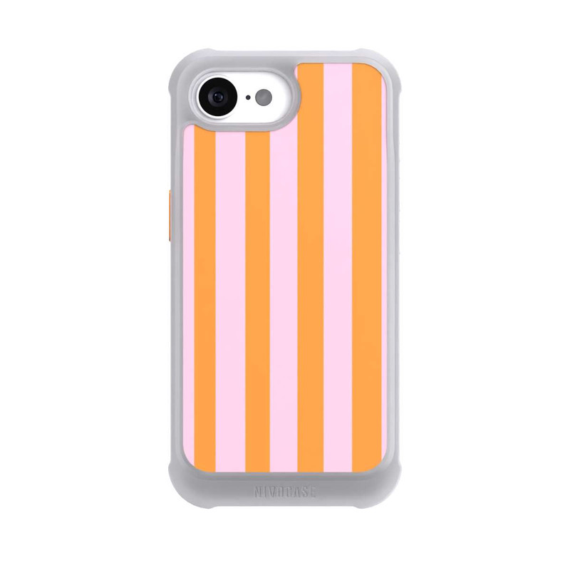 iPhone 16e NIVOmax Orange And Pink Stripes