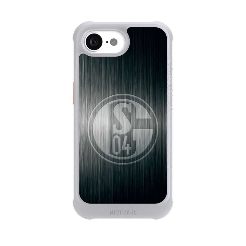 iPhone 16e NIVOmax Schalke 04 Metall Look