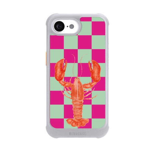 Apple iPhone 16e NIVOmax Pink Checkers Lobster
