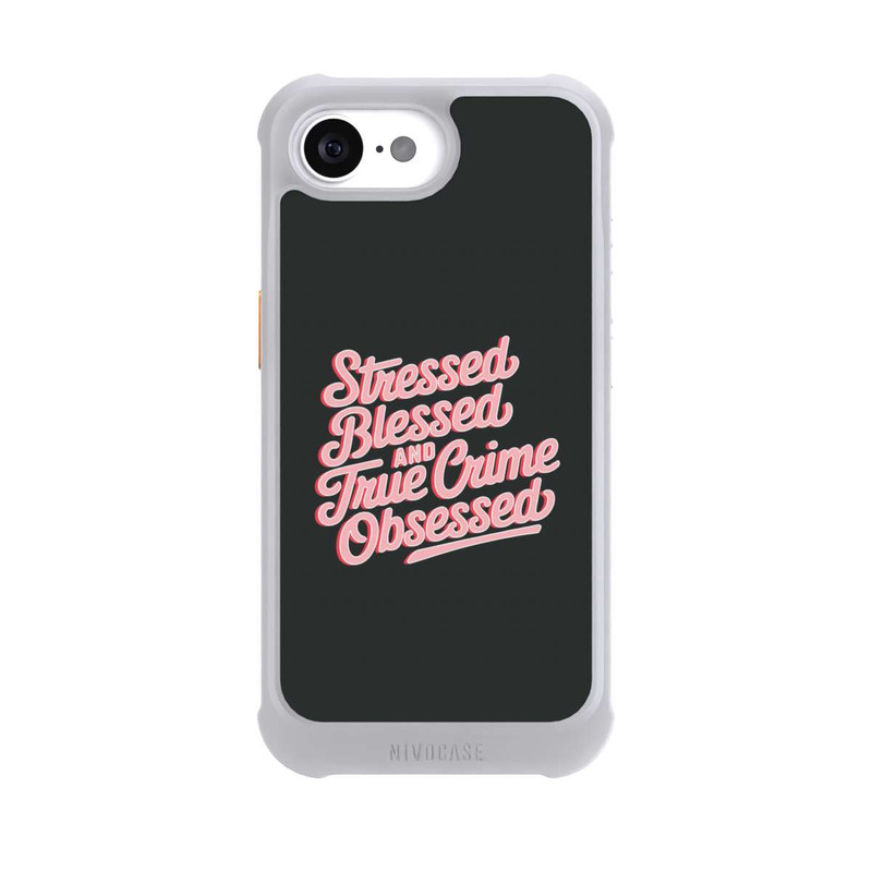 iPhone 16e NIVOmax Stressed Blessed and True Crime Obsessed