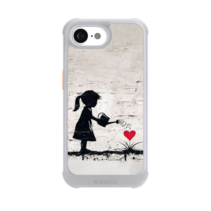 iPhone 16e NIVOmax Girl Watering Bunch of Flowers 