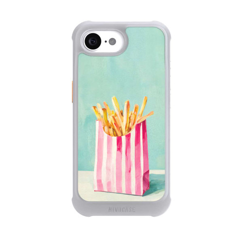 Apple iPhone 16e NIVOmax Retro Pommes Blau Watercolor