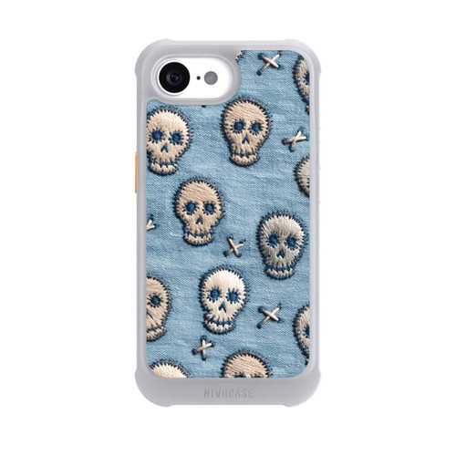 Apple iPhone 16e NIVOmax Skulls on Jeans Pattern