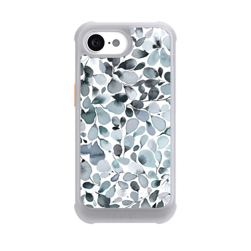 Apple iPhone 16e NIVOmax Eukalyptus Aquarell Blätter Grau