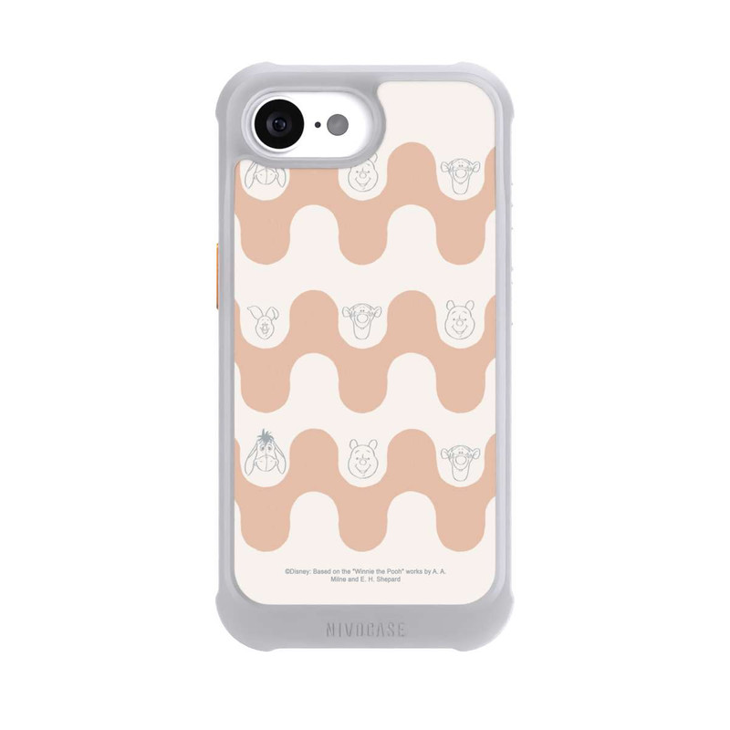 iPhone 16e NIVOmax Winnie the Pooh and Friends Boho Waves Pattern