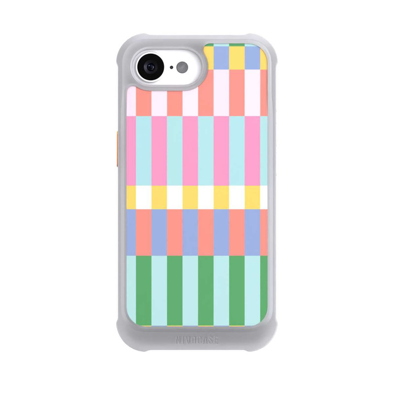 iPhone 16e NIVOmax Checked Theme Pastel