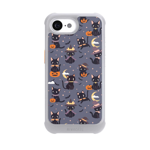Apple iPhone 16e NIVOmax Cute Halloween Witch Cats and Pumpkins