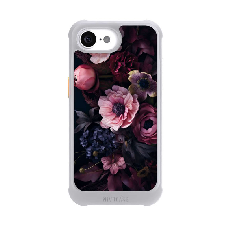 iPhone 16e NIVOmax Rosa Blumenbild mit Pfingstrosen auf dunklem Hintergrund Mit KI