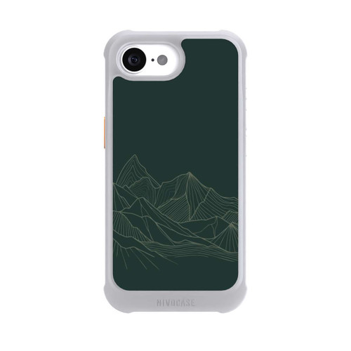 Apple iPhone 16e NIVOmax Berg Line Art Grün