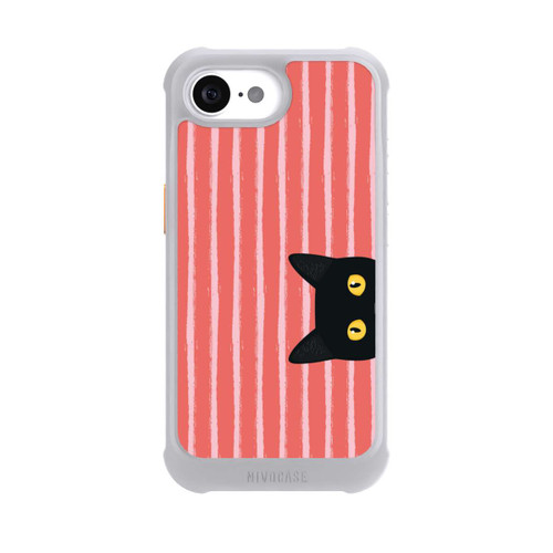 Apple iPhone 16e NIVOmax Schwarze Katze Gestreift Orange