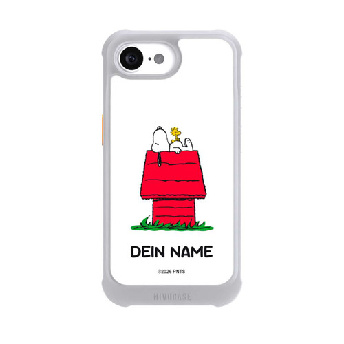 Apple iPhone 16e NIVOmax Snoopy and Woodstock Classic Personalisierbar