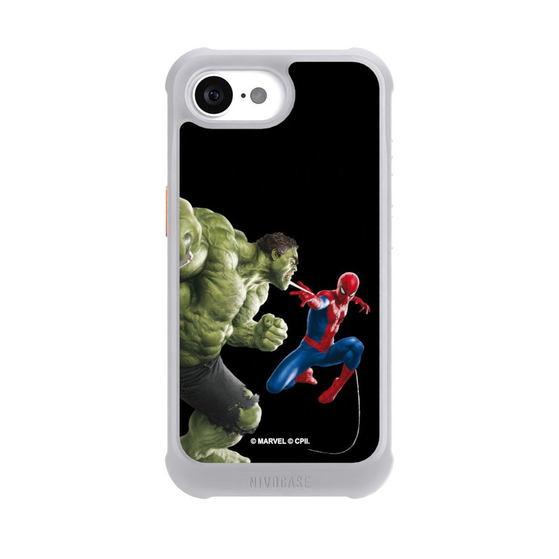 iPhone 16e NIVOmax Spider-Man affronte Hulk