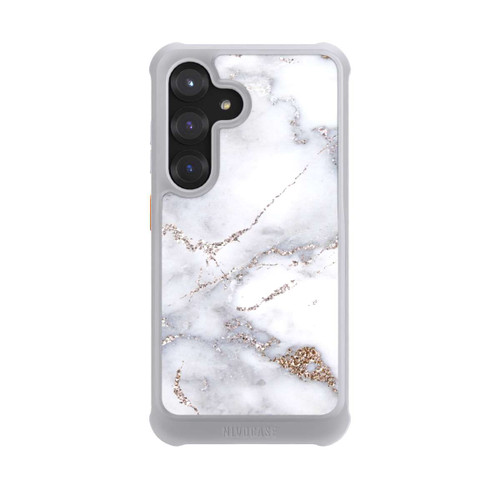 Samsung Galaxy S25 NIVOmax Silberglitzer Marmorlook