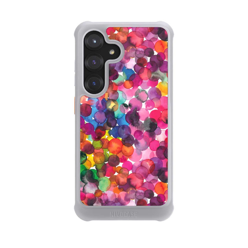 Galaxy S25 NIVOmax Überlappende Aquarellpunkte