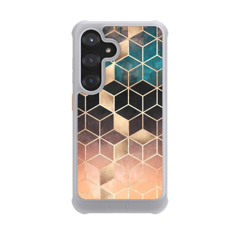 Galaxy S25 NIVOmax Ombre Traum Würfel Gold Druck
