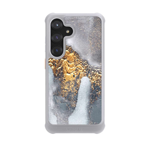 Samsung Galaxy S25 NIVOmax Beton-Gold-Glitzerlook
