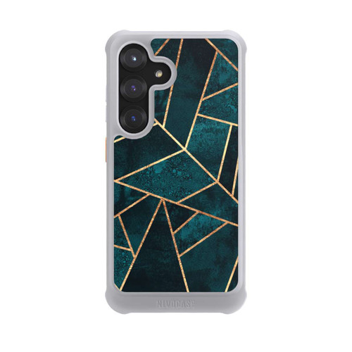 Samsung Galaxy S25 NIVOmax Tief Blaugrün Stein Gold Druck