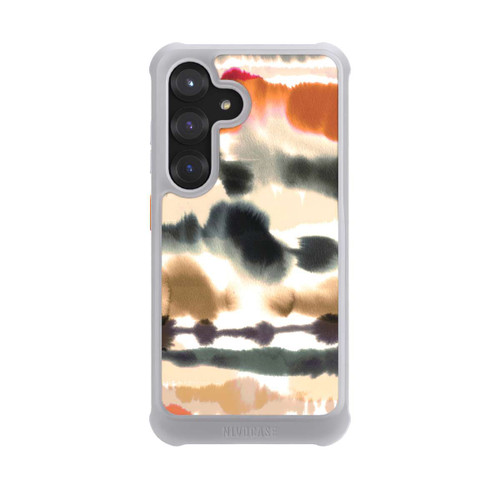 Samsung Galaxy S25 NIVOmax Weiche nautische Aquarelllinien Orange