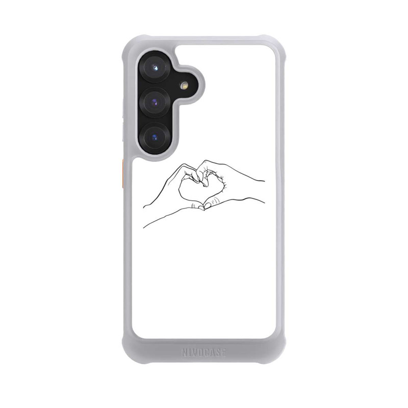 Galaxy S25 NIVOmax Herz Hände Line Art