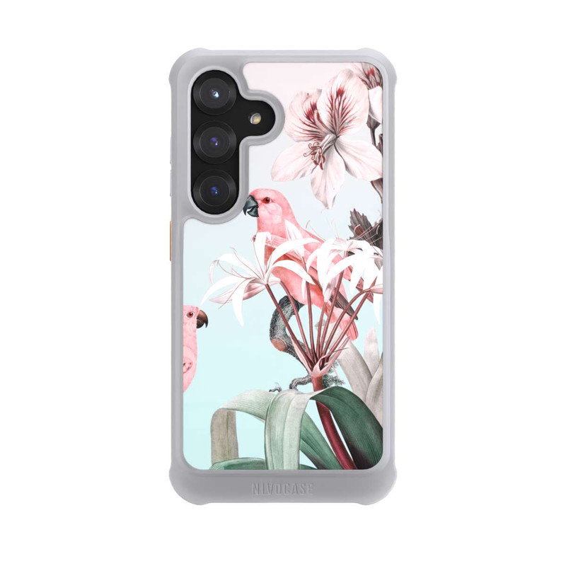 Galaxy S25 NIVOmax paradiesische Papageien Pastell