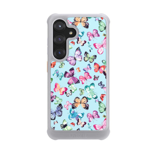 Samsung Galaxy S25 NIVOmax Schmetterlinge rosa orange blau