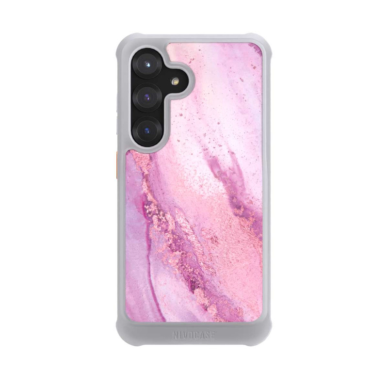 Galaxy S25 NIVOmax Lila Marmorwand